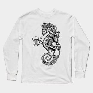 Seahorse Drink Beer Long Sleeve T-Shirt